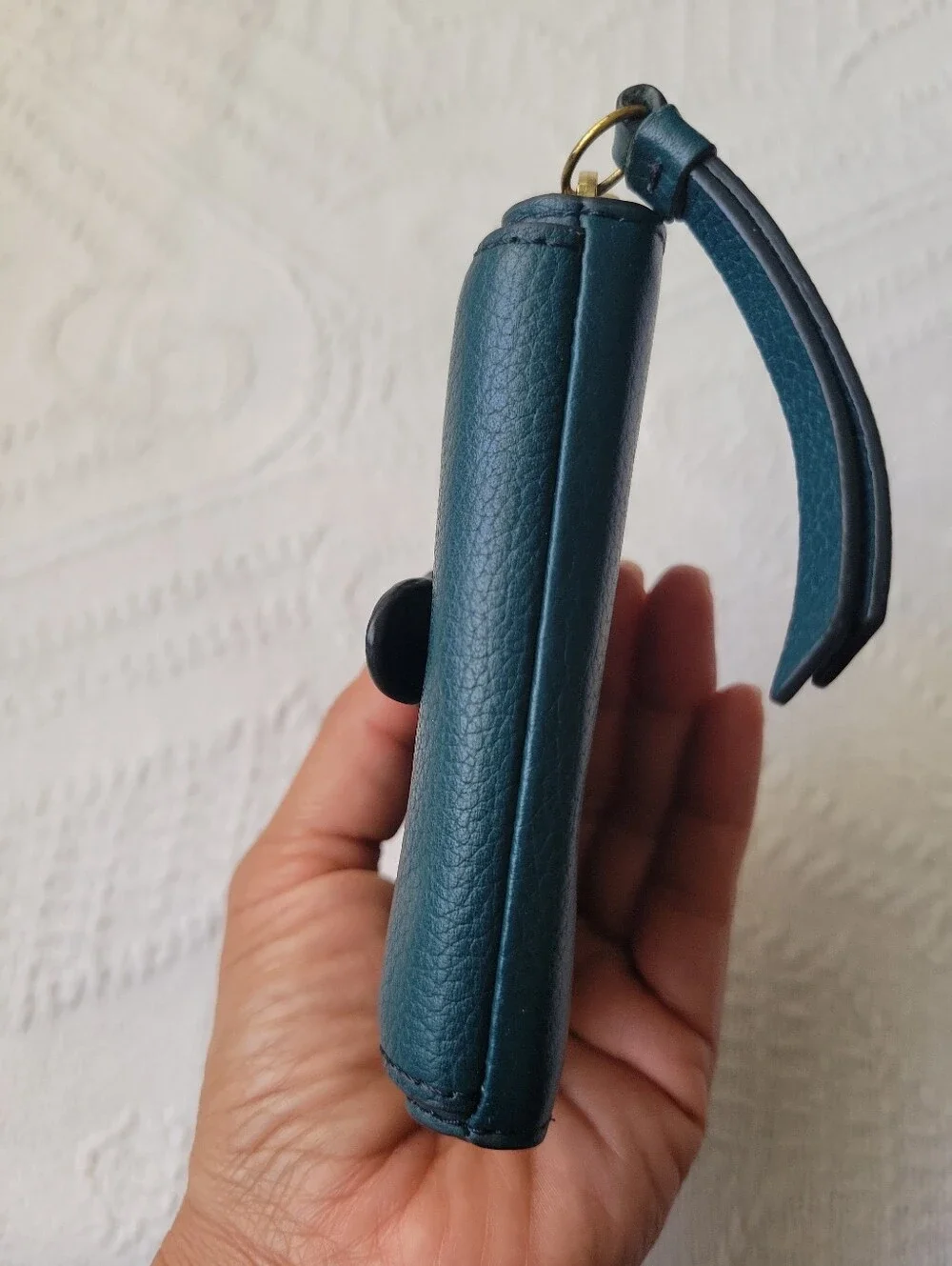 Fossil Multifunction Lainie Mini Zip Coin Wallet in a rich teal / Jade Color